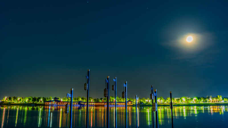 西安昆明池夜景-光与夜 2