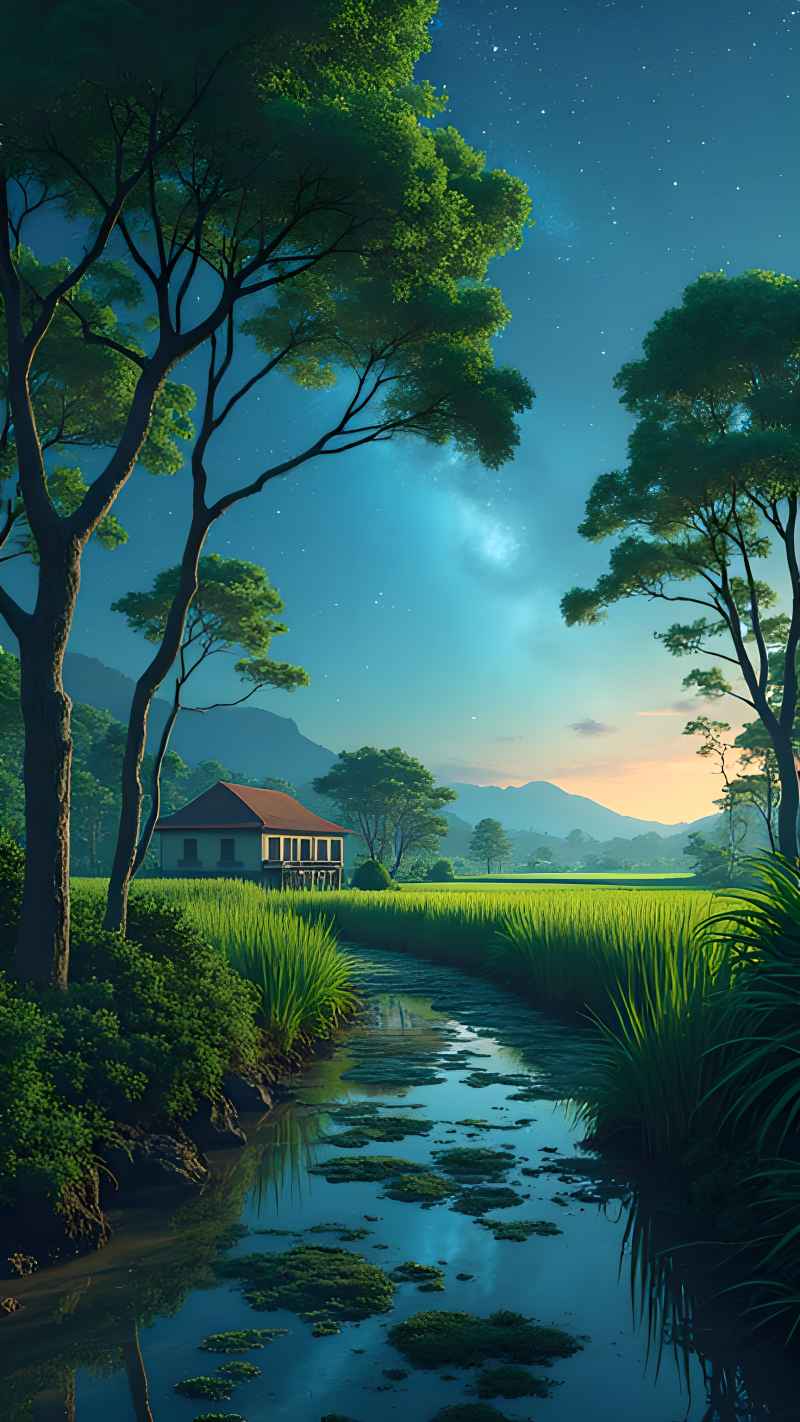 未来风格大自然森林超自然风景画质 40
