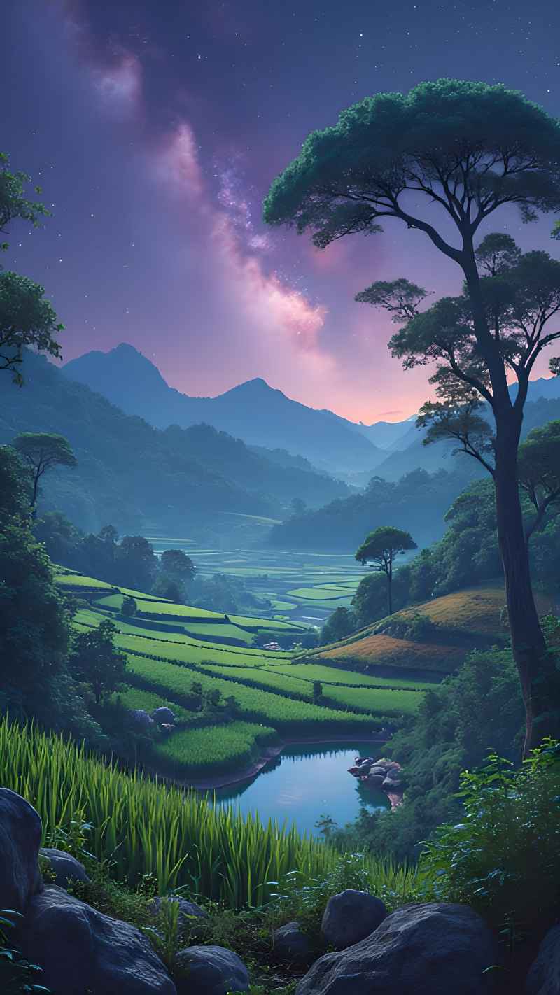 未来风格大自然森林超自然风景画质 45