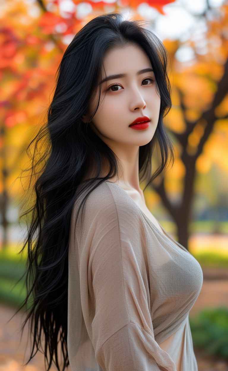 秋天下宽松美女 10