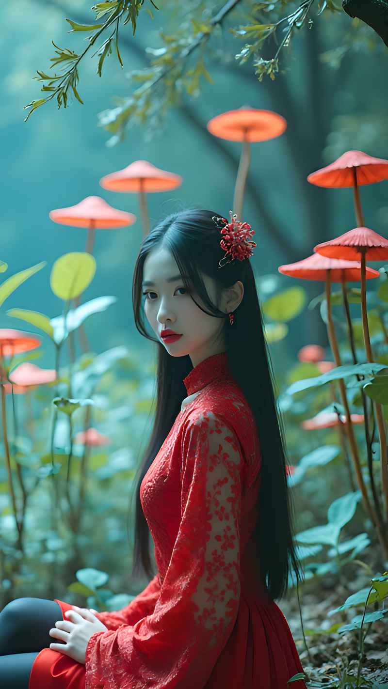 红色女郎户外拍摄 28