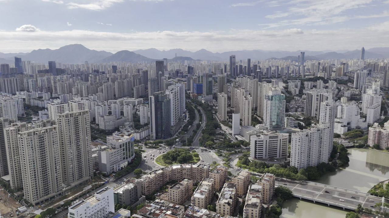 温州晴天城市航拍 2