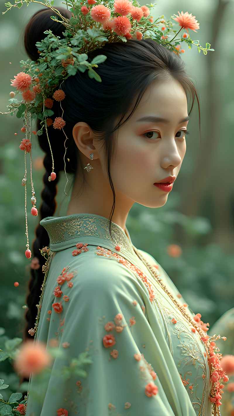 森林系列五颜六色古风艺术美女 91