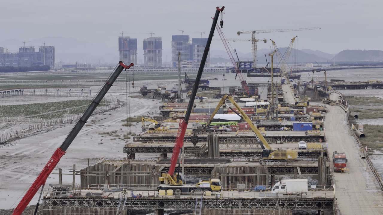 滨海栈道建设工地 16
