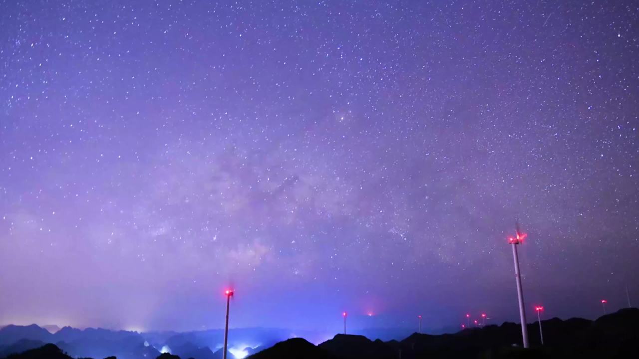 5组镜头 乡村山顶星空银河浩瀚星际延时