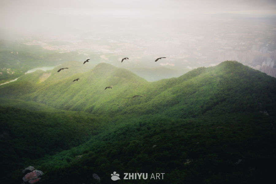 山间鸟瞰