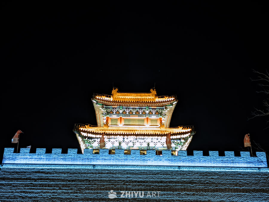 夜色中的古城墙