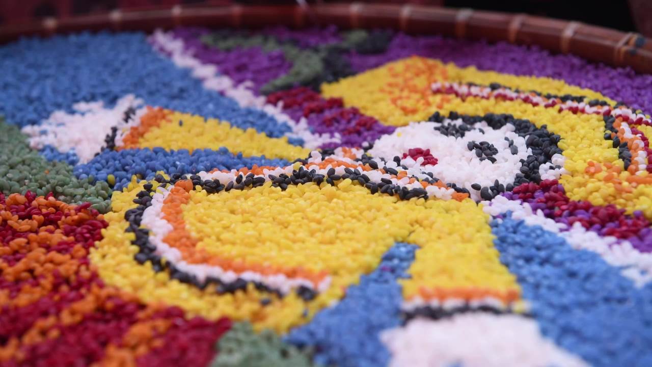 【4k合集】花米饭制作过程  餐饮美食 
