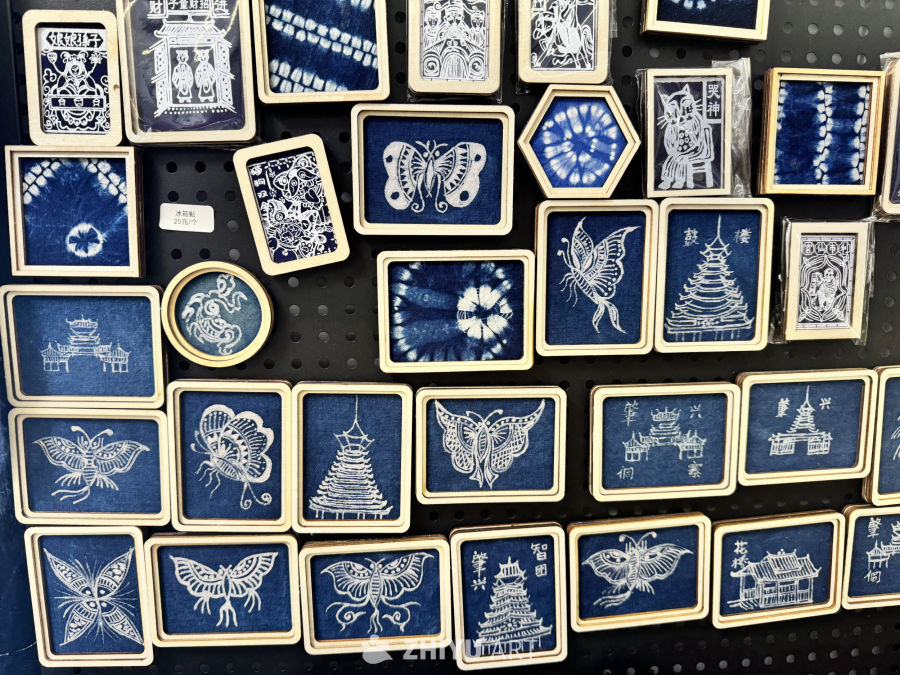 蜡染篮染扎染工艺品 13