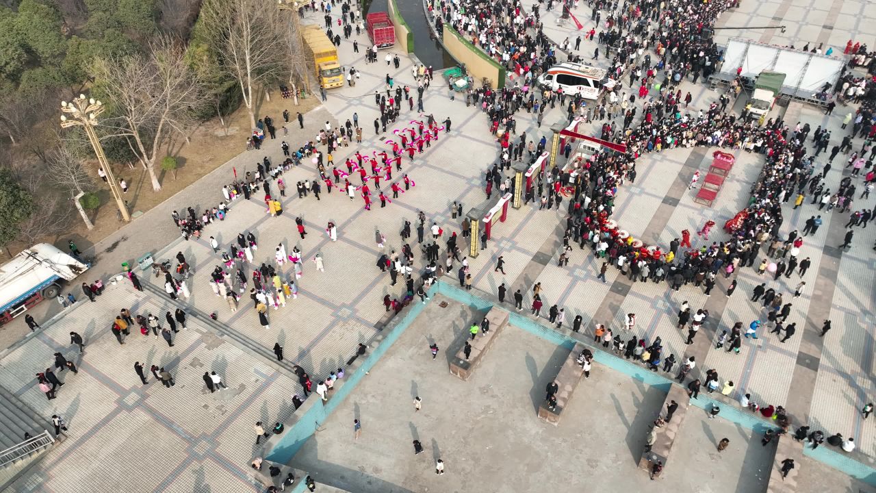 春节广场舞狮庆典