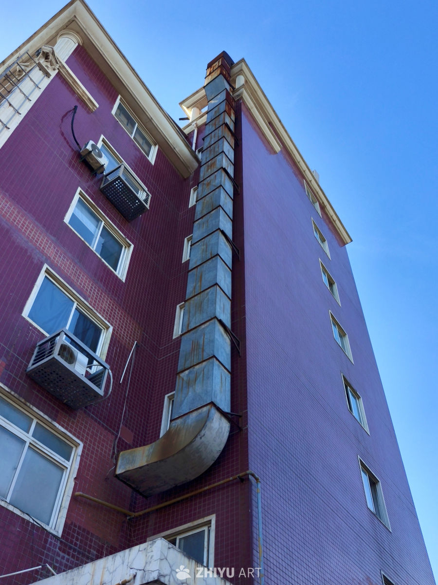 紫色外墙建筑外观