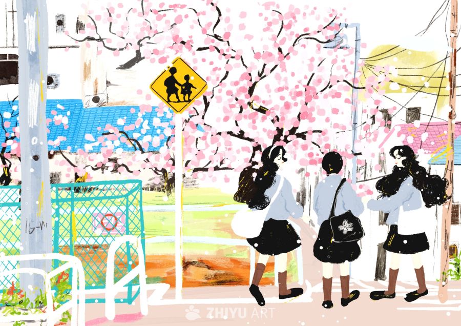 原创治愈插画作品素材四季节气节日自然 10
