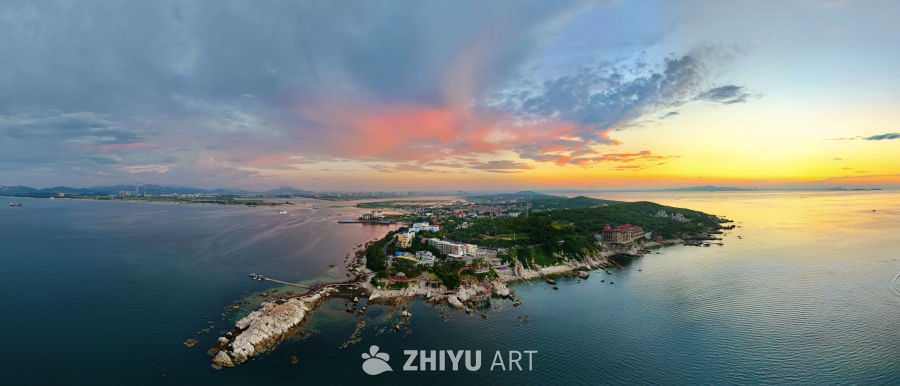 海岸日落美景