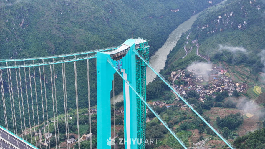航拍贵州花江峡谷大桥 8