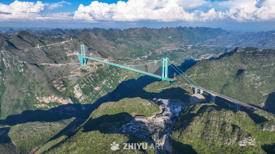 航拍贵州花江峡谷大桥 9