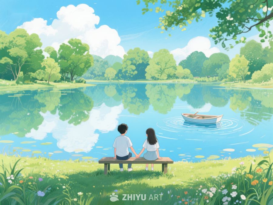湖畔静坐，共赏美景 304