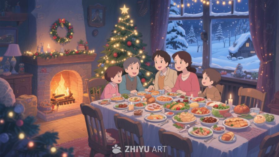 温馨家庭圣诞晚餐 231
