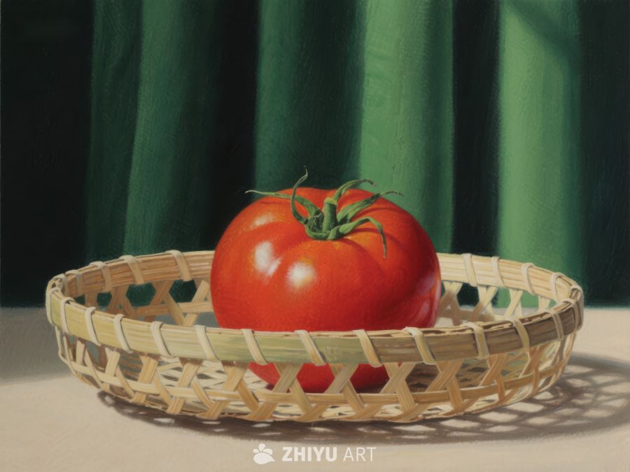 竹篮中的鲜红番茄 835
