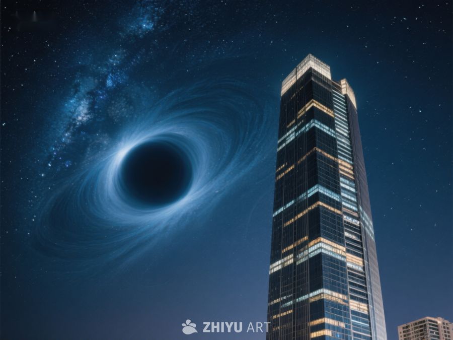 摩天大楼与黑洞的奇幻夜景 60