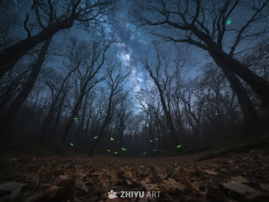 夜林星光与萤火虫 453