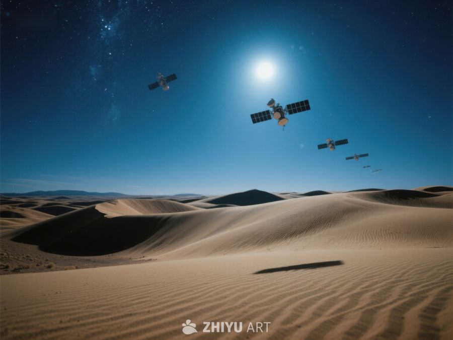 沙漠上空的卫星群 67
