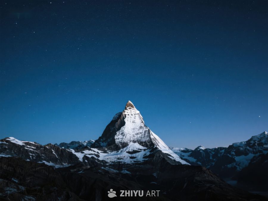 夜空下的雪山之巅 394