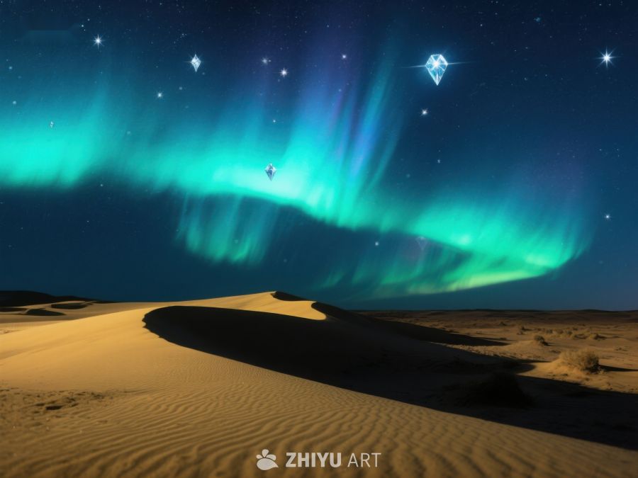 沙漠夜空下的极光奇景 108