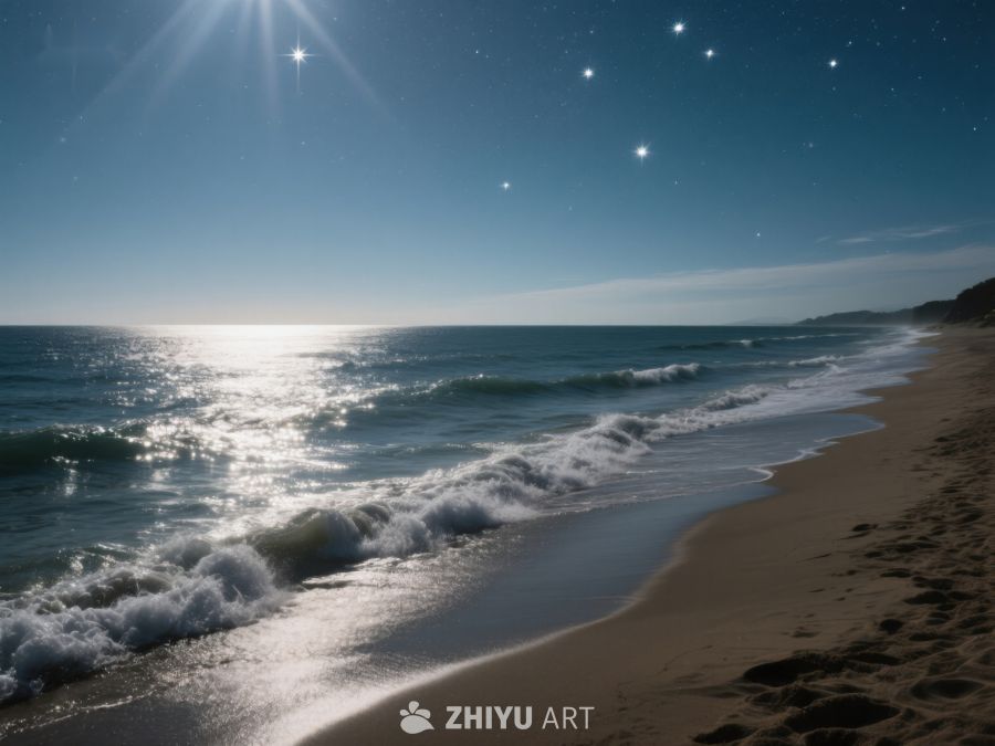 星光下的海滩美景 137