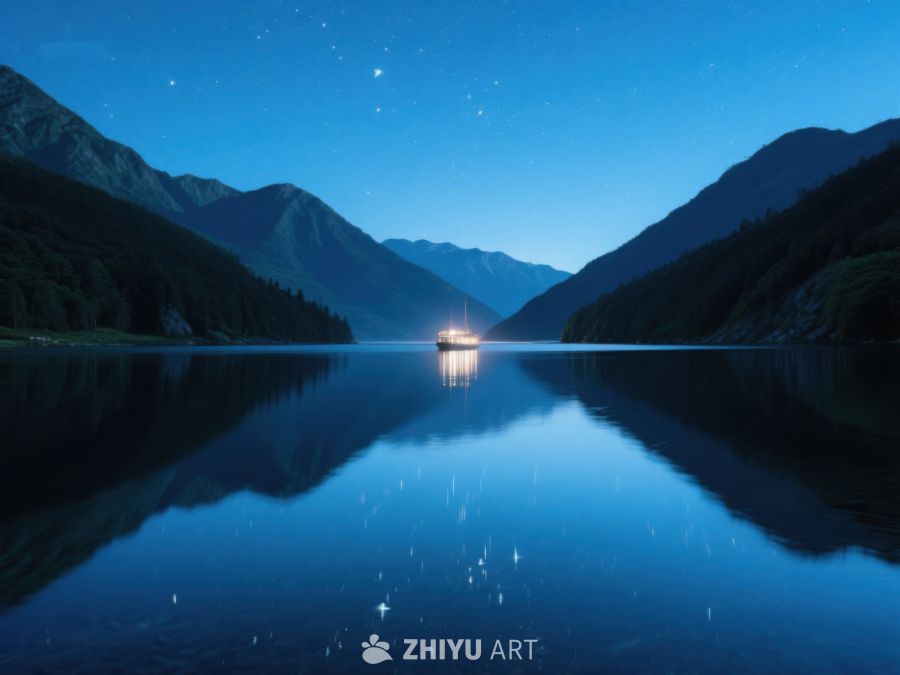 夜幕下的湖光山色 499