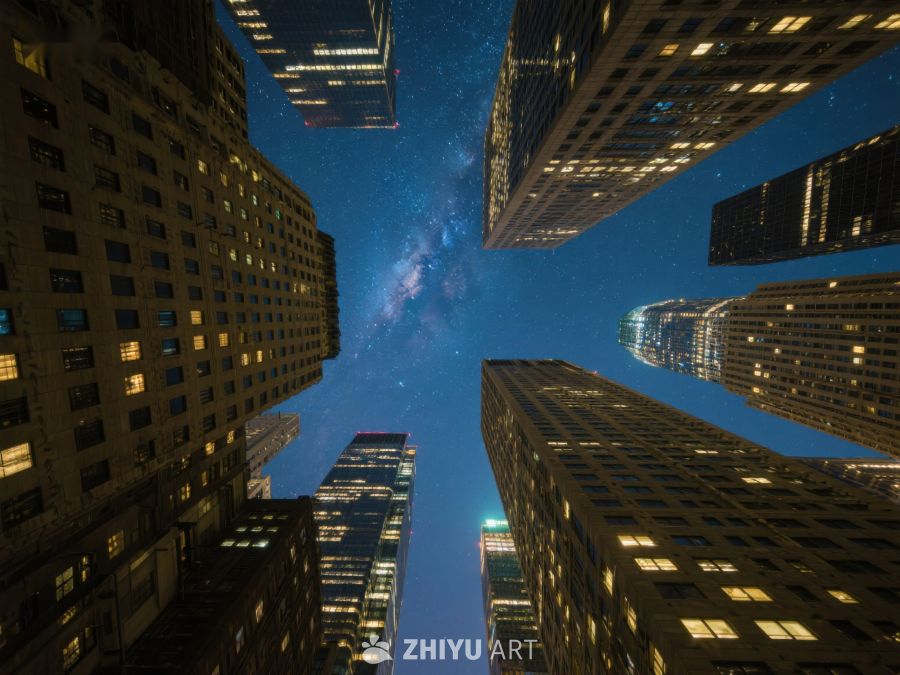 城市夜空下的银河 11