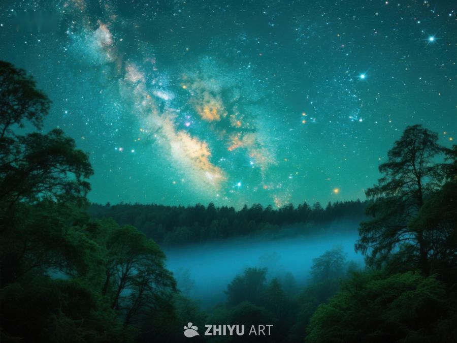 星河璀璨，林间雾霭 135