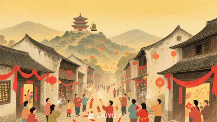 古镇春节庆典，热闹非凡 247