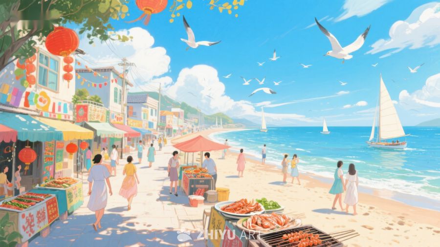 海滨市场与沙滩休闲 324