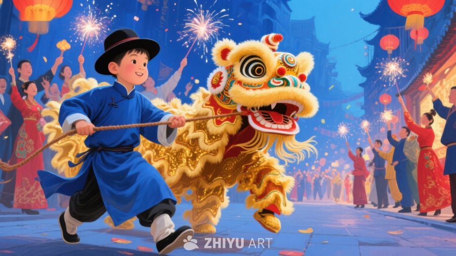 欢庆舞狮迎新春 421