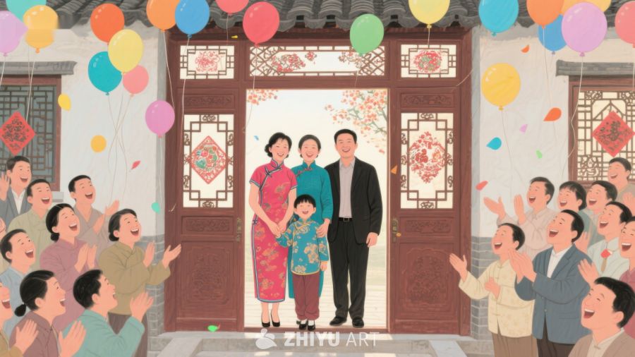 家庭欢聚，庆祝时刻 462