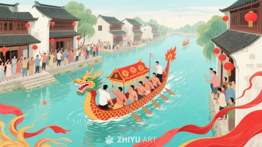 龙舟竞渡，水乡欢庆 662