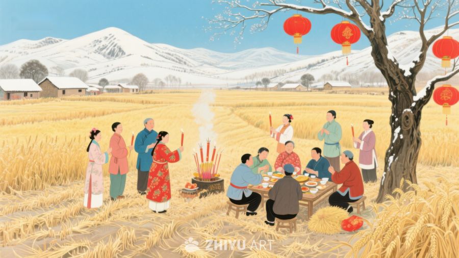 田野聚餐，共庆丰收 838