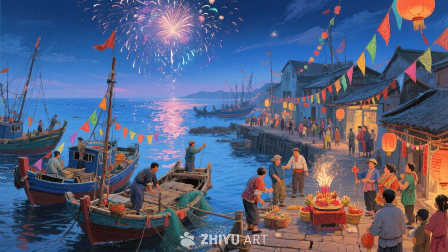渔港夜市烟火璀璨 1254