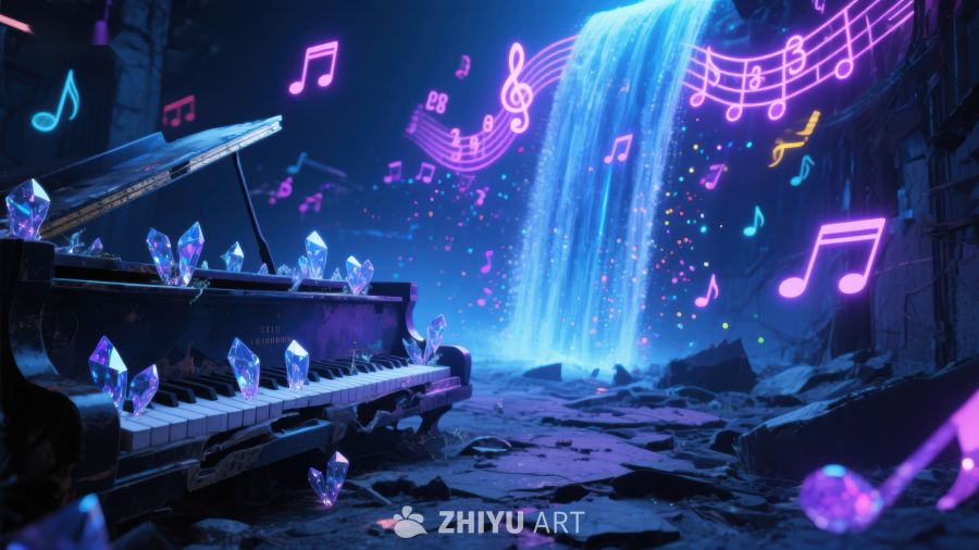 梦幻钢琴与音乐瀑布 249