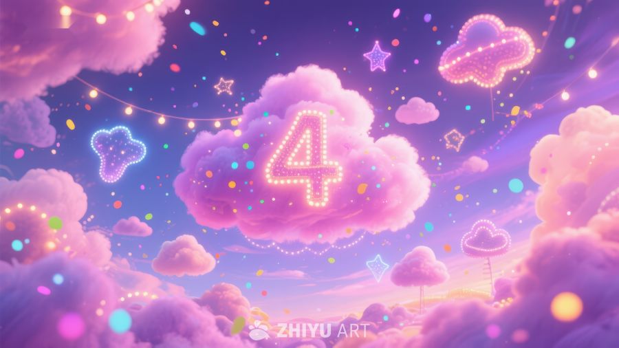 梦幻云朵上的数字4 269