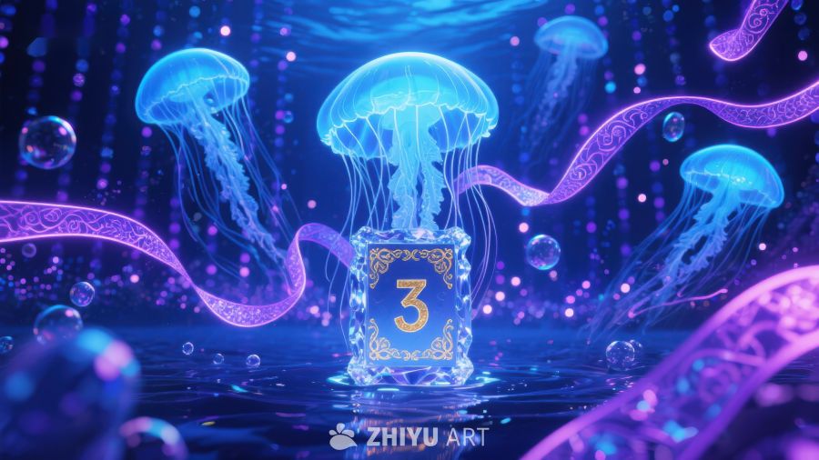神秘水下世界中的数字三宝箱 479