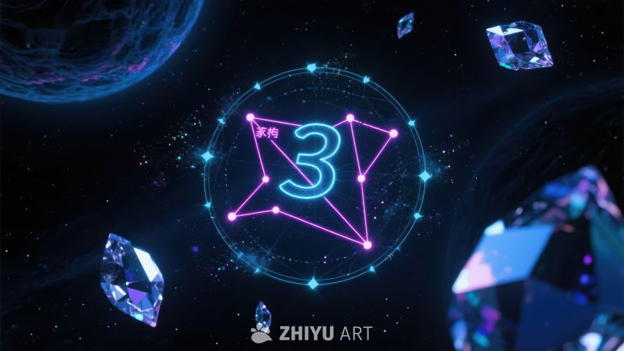 数字三的星座艺术设计 526