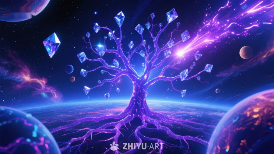 宇宙中的水晶树 929
