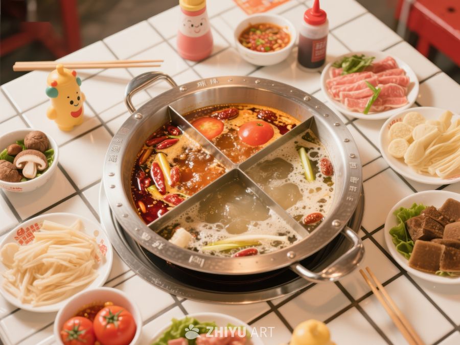 火锅盛宴：多样食材与美味汤底 183