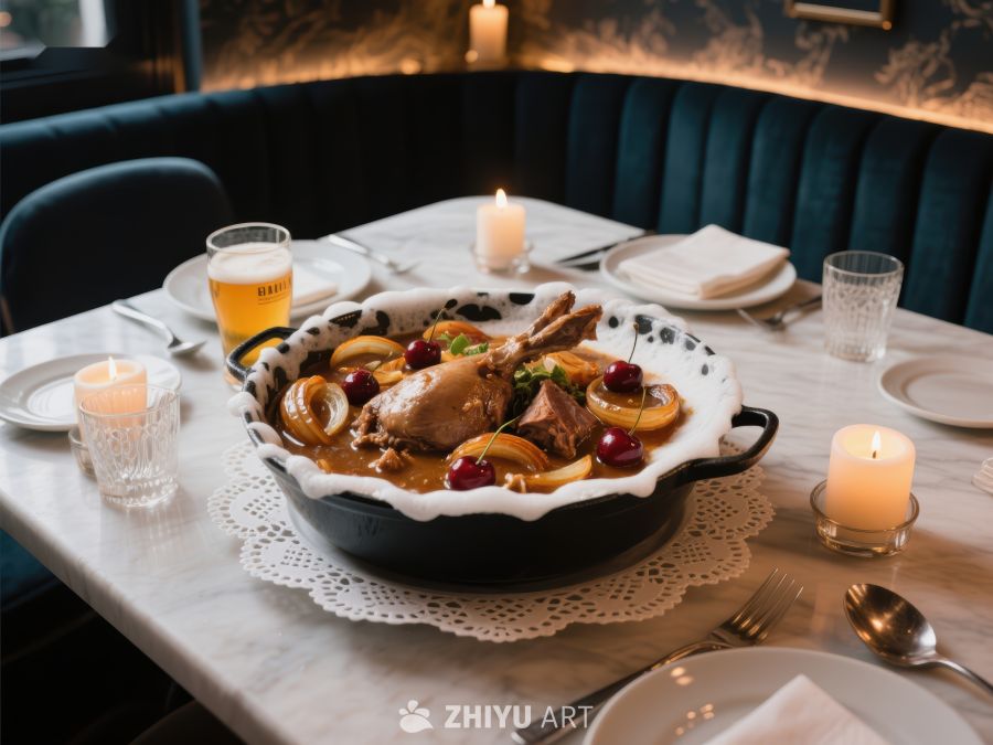 精致餐桌上的美味炖菜 274
