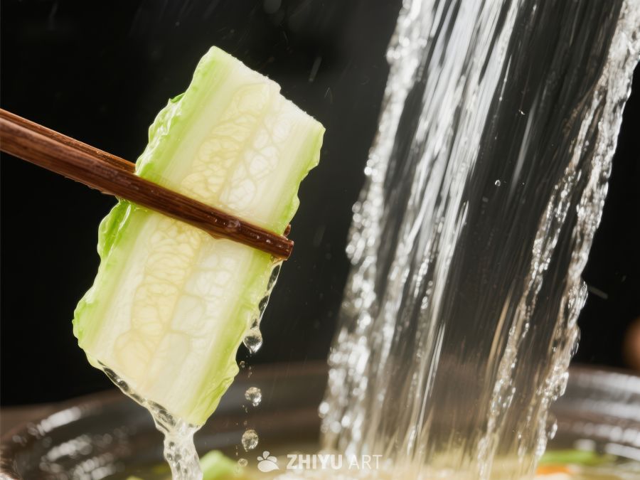 筷子夹菜，热水冲泡瞬间 331