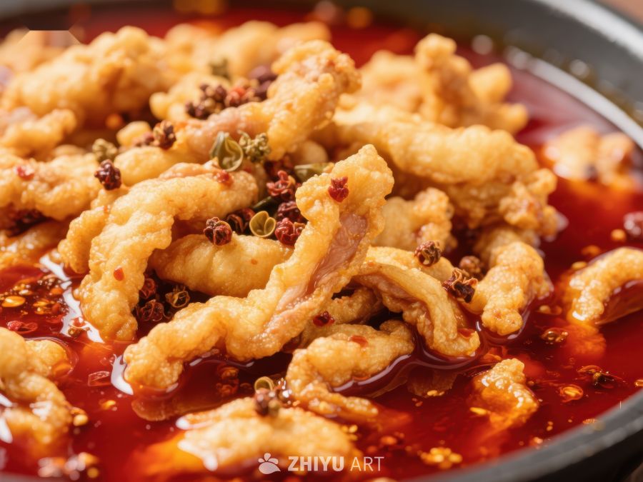 麻辣鸡肉条，红油浸润香辣诱人 400