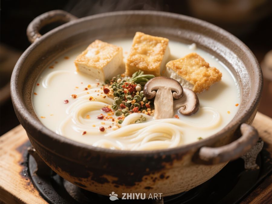 热腾腾的豆腐乌冬汤 635