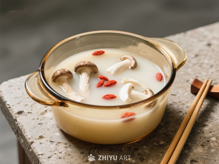 鲜菇枸杞汤，滋补养生佳品 765