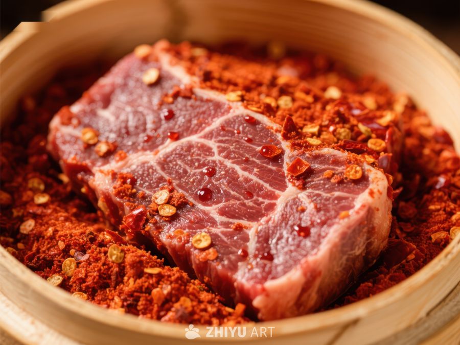 香辣腌制牛肉，色泽诱人 794